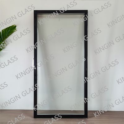 Black PVC Upright Merchandiser Showcase Glass Door
