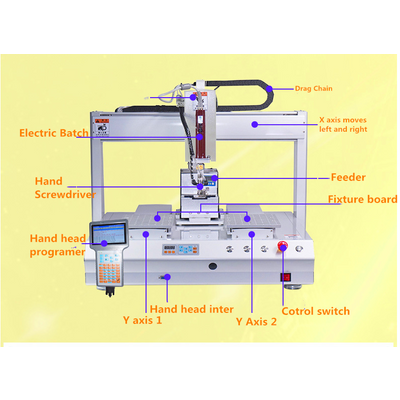 Double station four axis adsorption screw machine