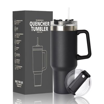 Insulated Tumbler 40 oz Travel Mug with Handle