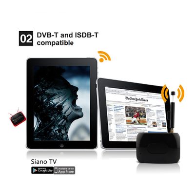 DVB-T ISDB-T Full Seg One Seg WiFi Link DTV Receiver, Siano TV Support Android and IOS