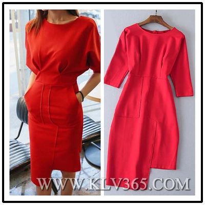 Hot Sale Women Fashion Red Celebrity Bandage Bodycon Dress