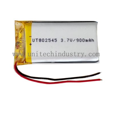 UN38.3 approved lithium polymer battery 802545 3.7V 900mAh li-polymer