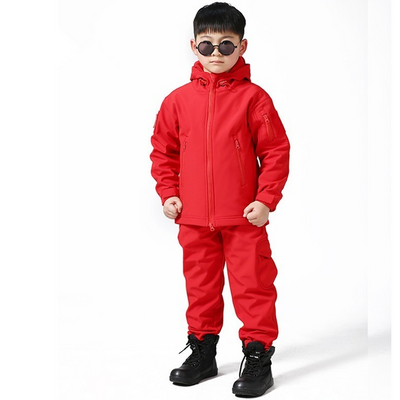 Autum Winter Baby Boy Jackets Long Sleeve Softshell Jacket Kids Active Hooded Coat