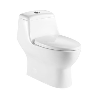 Bathroom Elongated Skirted Comfort Height One Piece Toilet with Toilet seat
