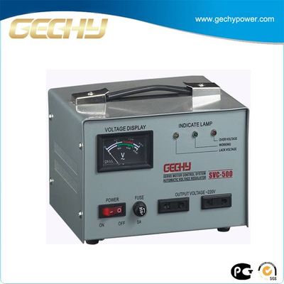 SVC 500VA Servo motor control automatic voltage regulator with meter display