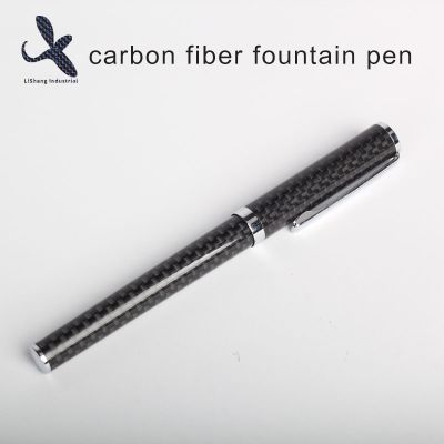 Luxury Real Carbon fiber Fountain pen with carbon fiber lifestyle, Accept Customized Logo