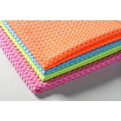 Warp knitted jacquard fabric microfibre cloth