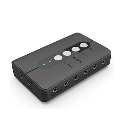 Fly Kan® U2AUDIO7-1 7.1 USB Audio Adapter External Sound Card with SPDIF Digital Audio