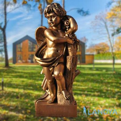 antique bronze baby angel statue sculpture