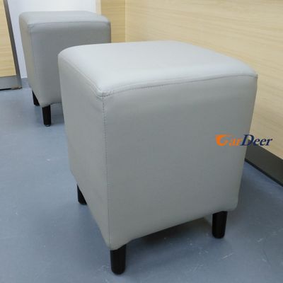 China manufacturer newest gray sofa leather stool for huawei store experience