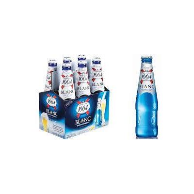 Kronenbourg 1664 blanc beer in blue 25cl, 33cl bottles