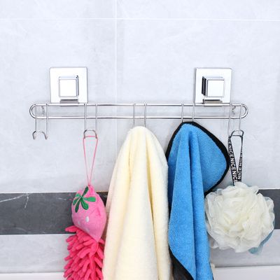 Dogo Powerful Vacuum Sucker Hook Shower Stand Removable, Drilling Free Wall Sucker 5 Hook