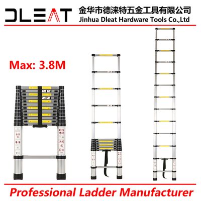 Dleat 3.8m aluminum telescopic ladder