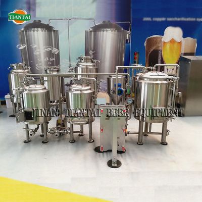 100l compact direct fire heated pilot beer brewing system