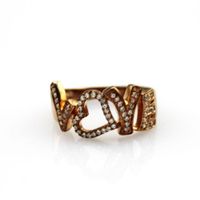 18K Rose Gold Plate Silver Pave Cubic Zircon Band Ring thumbnail image