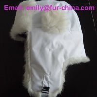 White Color Russian Style Rabbit Fur Hat thumbnail image
