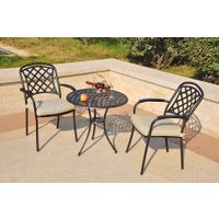 3-piece lowes wicker patio furniture/cast aluminum bistro set thumbnail image