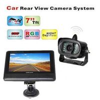 7 inch TFT LCD Monitor 2.4GHz Wireless Car Rear View Camera System with Night Vision Weather-proof thumbnail image