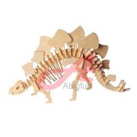 Stegosaurus, wooden craft model dinosaur thumbnail image