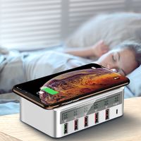 Tenee 818F QC , wireless and USB multifunction charger with Led display thumbnail image