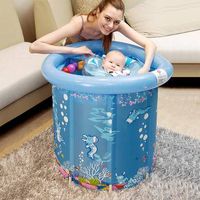 Soft Inflatable baby bathtub,portable baby bath tub with stand thumbnail image