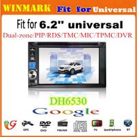 6.2inch universal double din HD touch screen car audio with GPS,BT,MIC,RDS,TMC,DVR,Radio,A-TV,DVB-T, thumbnail image