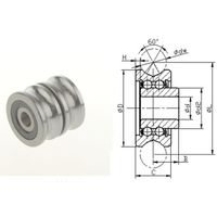 Double row SG10 guide roller bearing 4136mm u grooved bearig thumbnail image