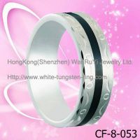 Black Resin Inlay and Carving Tungsten Band For men Hot sales thumbnail image