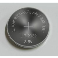 3.6 V LIR2032 li-ion rechargeable button battery coin battery for toys cameras,smoking alarm, MP3/4 thumbnail image