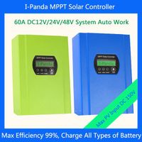 60A MPPT Solar Charge Controller with LCD 48V 24V 12V Automatic Recognition RS232 Interface to Commu thumbnail image