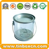 Sell pvc tin,transparent tin,tin can with pvc body and tin lid,pvc box thumbnail image