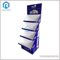 Supermarket 4 tiered Cardboard Floor Display Stand For Health Care Products thumbnail image