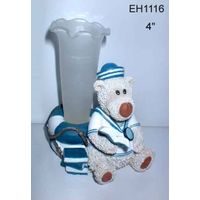 Polyresin figurine with glass vase thumbnail image