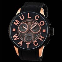 New Brand Unisex Analog Rose Gold Bezel Colorful Silicone Band Mulco Watch with Calendar thumbnail image