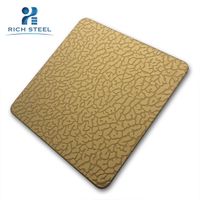China Manufacturer Gold Mirror Etched Pattern Stainless Steel Sheets for Decoration or Elevator Cabi thumbnail image