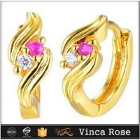 Make in china special shape18K gold copper brass earrings for non pierced ears thumbnail image