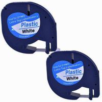 Compatible Dymo LetraTag 91201 Black on White (12mm x 4m) Plastic Label Tapes for Dymo LetraTag LT-1 thumbnail image