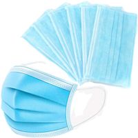 VSYS 50Pcs Disposable Face Mask 3 Ply Filter with Elastic Earloop, 3 Layer Filter Safety Dust Mask S thumbnail image