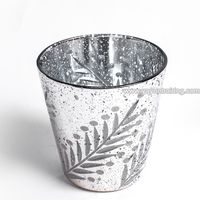 Luxury Electroplated Silver Glass Candle Jar thumbnail image