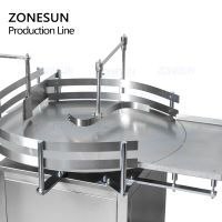 ZONESUN Juice Milk Small Automatic Bottle Water Liquid Turntable Capping Packaging Filling Machine thumbnail image