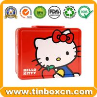 Tin lunch box,lunch tin box,tin box with handle,gift tin box thumbnail image