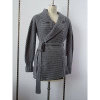thick cable cashmere cardigan thumbnail image