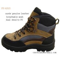 CE genuine leather dual density pu outsole safety shoe thumbnail image