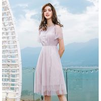 Solid color lace dress 2019 summer new style thumbnail image