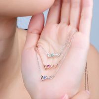 Love Design 14K Gold Sapphire Pendant Necklace for Women Fine Jewelry thumbnail image
