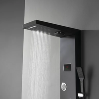 Luxery model Wall Mounted Shower Panel With Temerature Display and LED light thumbnail image
