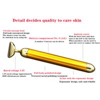 3D Face lifting wrinkle remover roller golden beauty bar energy facial roller massager beauty gagets thumbnail image