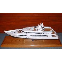 Scale Ship and Boat Model with Wooden Stand Base thumbnail image