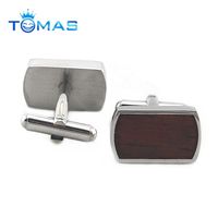 Hot selling new design wooden cuff links for men with custom logo thumbnail image