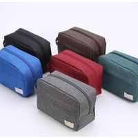 6 Colors Custom Logo Cheap Polyester Travel Toiletry Bags Private Label Man Toiletry Wash Bag thumbnail image